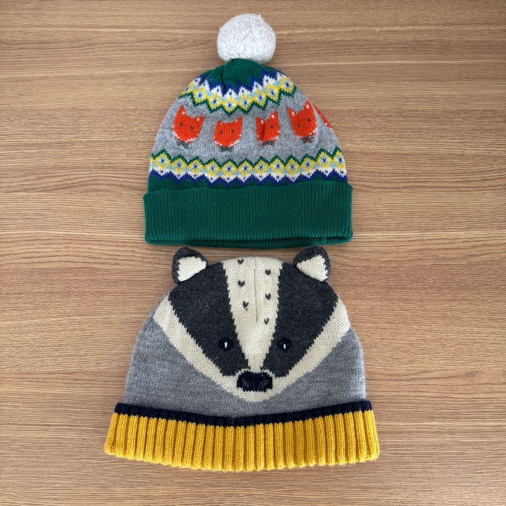 Mini Boden Fox Beanie Hat Lot Size Medium